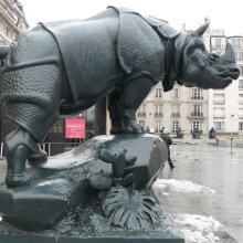 Bronze Gießerei im Freien Bronze Skulptur große Bronze Nashorn Statue